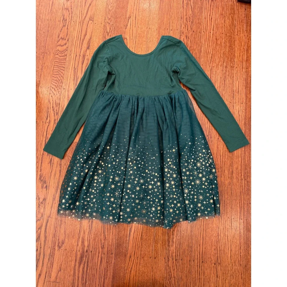 Hanna Andersson Girls Long Sleeve Shimmer Tulle Ballet Dress Holiday Size 12